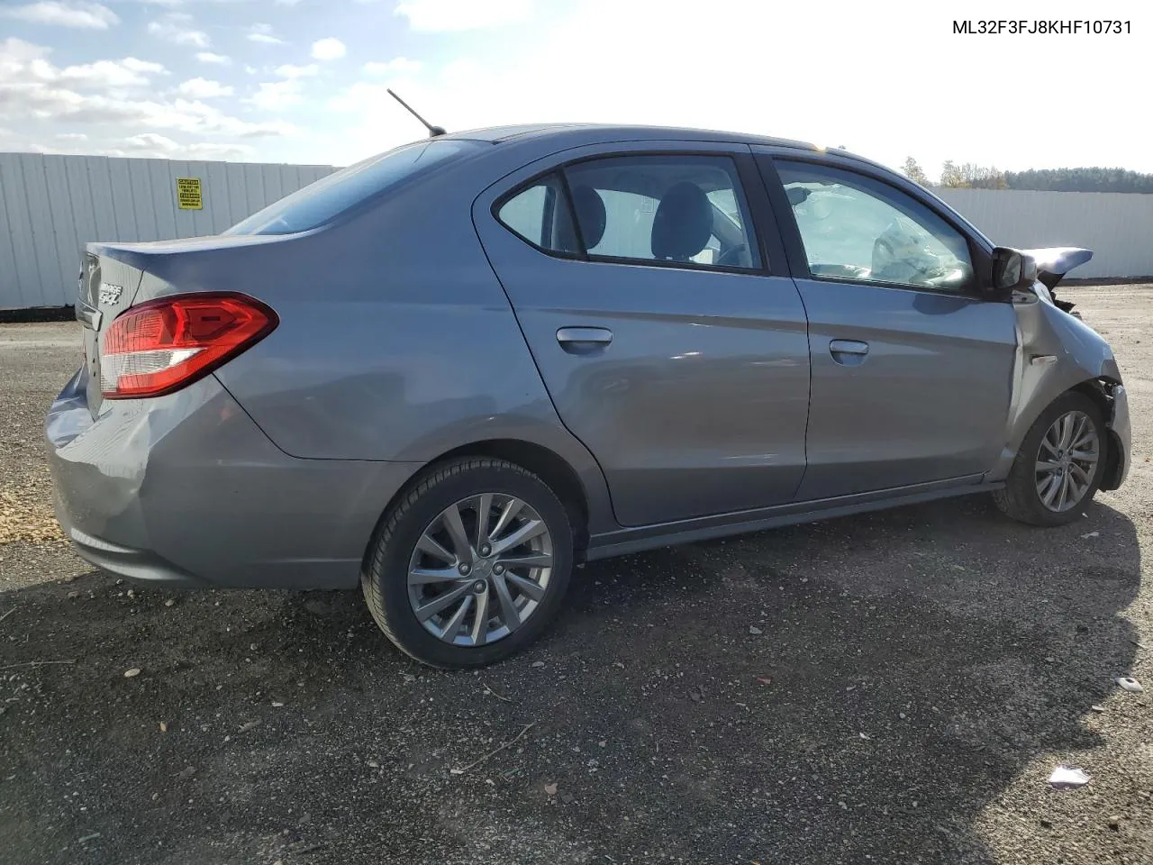 2019 Mitsubishi Mirage G4 Es VIN: ML32F3FJ8KHF10731 Lot: 77704244