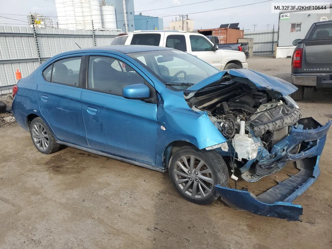 2019 Mitsubishi Mirage G4 Es VIN: ML32F3FJ2KHF10644 Lot: 78300104