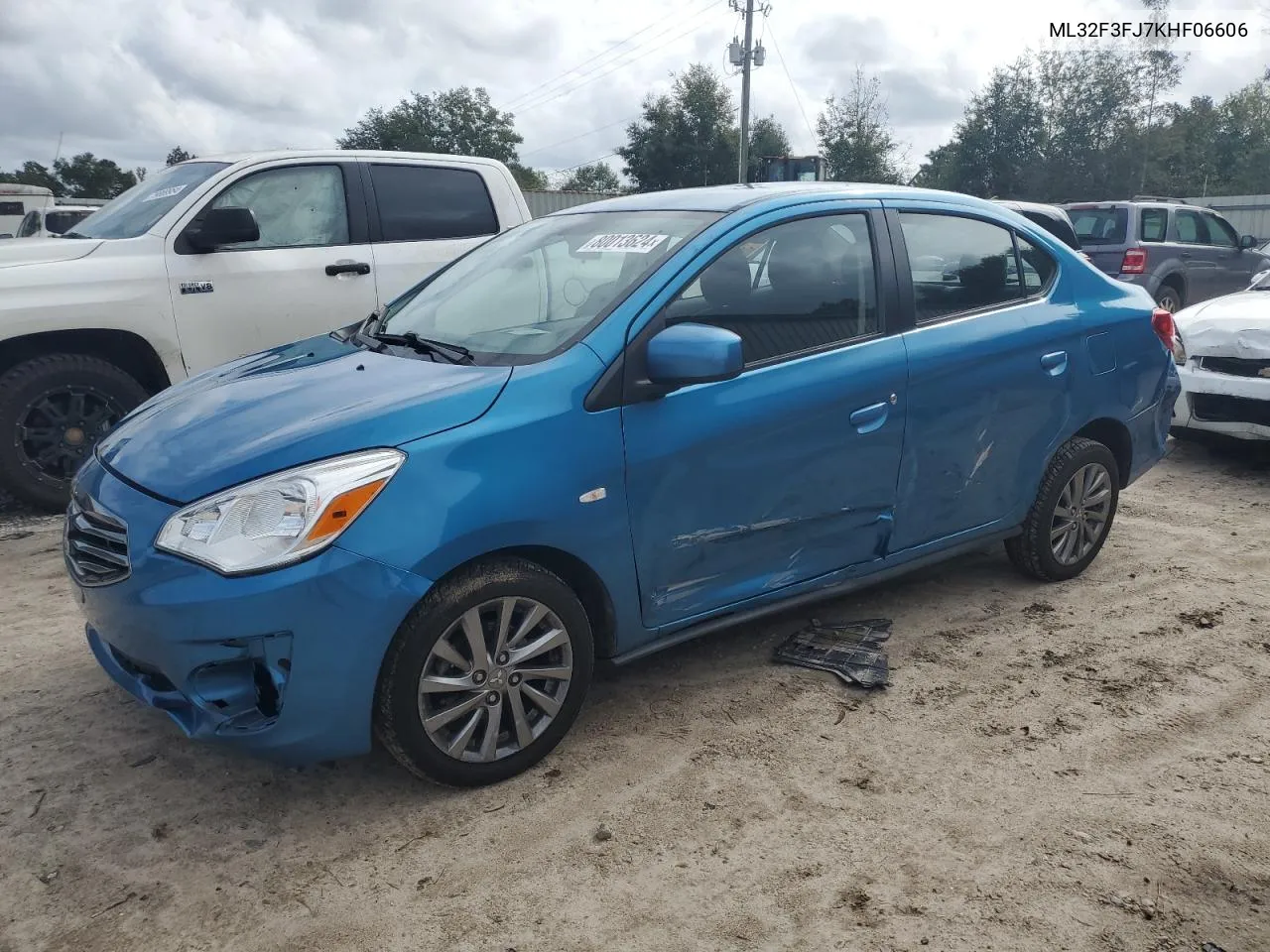 2019 Mitsubishi Mirage G4 Es VIN: ML32F3FJ7KHF06606 Lot: 80013624