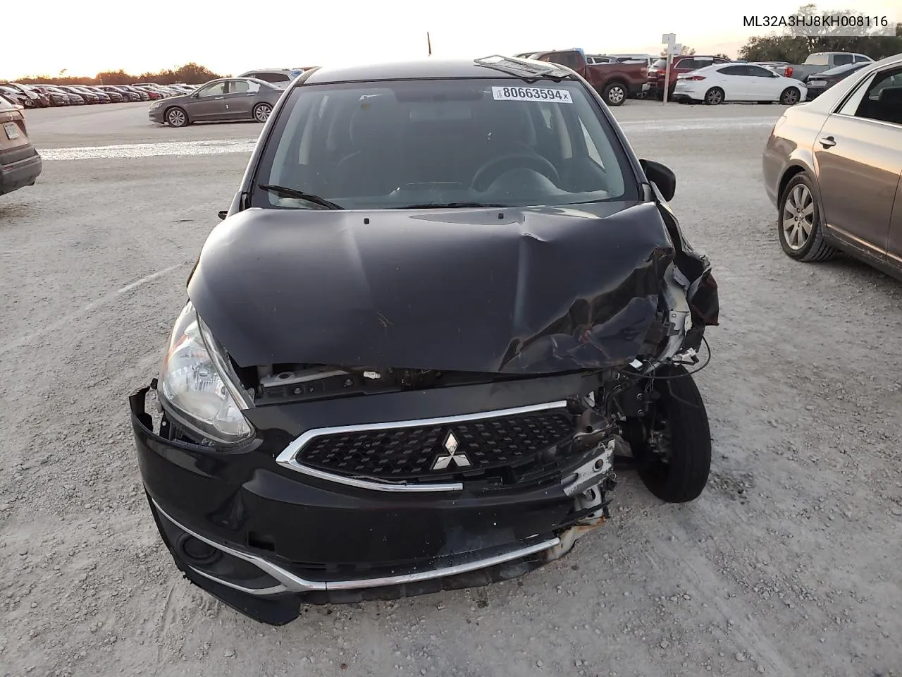 2019 Mitsubishi Mirage Es VIN: ML32A3HJ8KH008116 Lot: 80663594