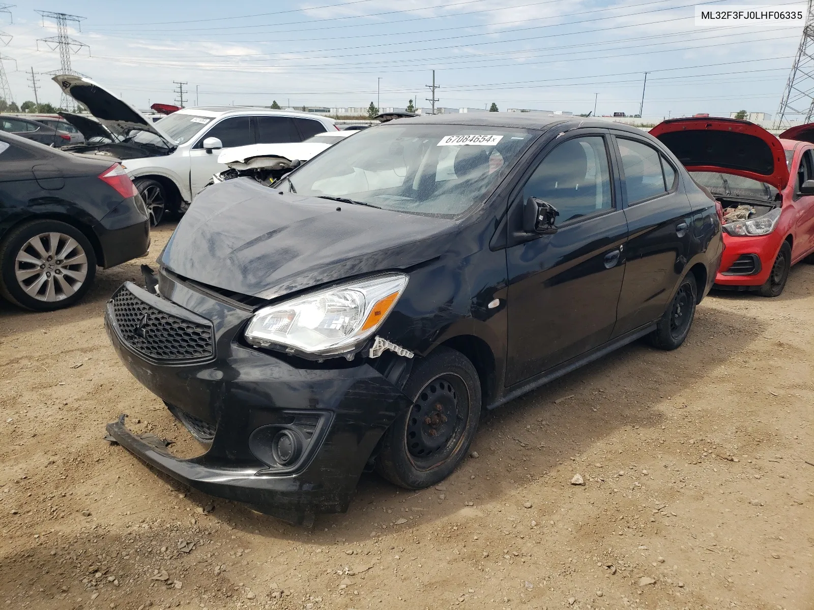 2020 Mitsubishi Mirage G4 Es VIN: ML32F3FJ0LHF06335 Lot: 67084654