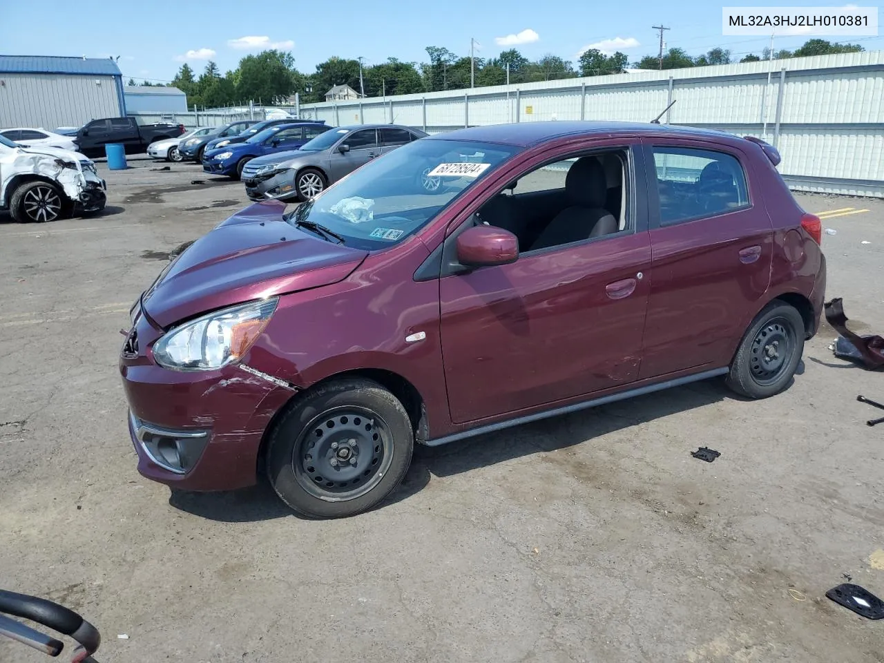 2020 Mitsubishi Mirage Es VIN: ML32A3HJ2LH010381 Lot: 68728504