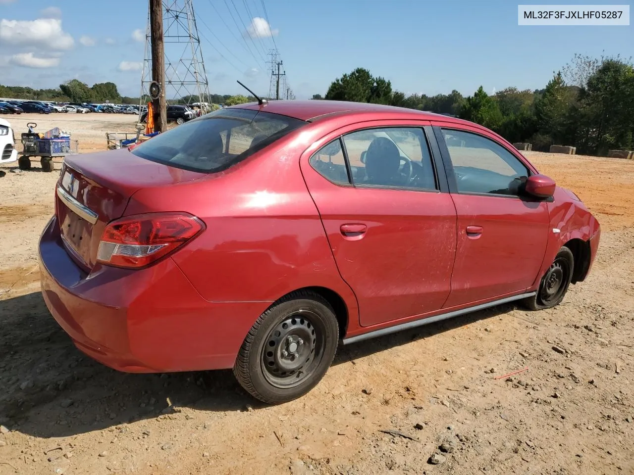 2020 Mitsubishi Mirage G4 Es VIN: ML32F3FJXLHF05287 Lot: 73679104