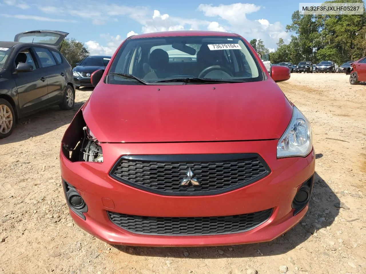 2020 Mitsubishi Mirage G4 Es VIN: ML32F3FJXLHF05287 Lot: 73679104