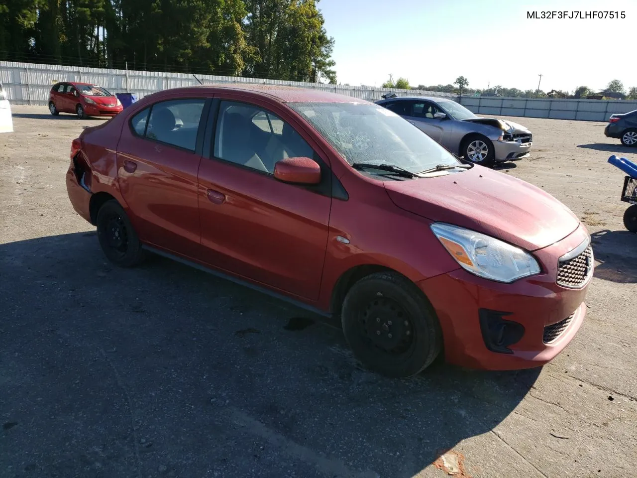 2020 Mitsubishi Mirage G4 Es VIN: ML32F3FJ7LHF07515 Lot: 74374554