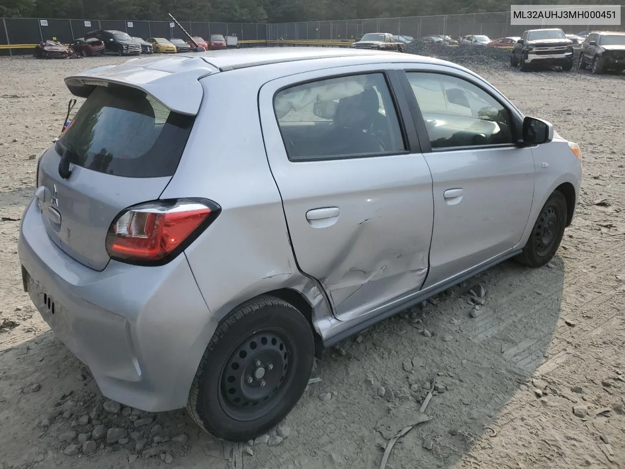 2021 Mitsubishi Mirage Es VIN: ML32AUHJ3MH000451 Lot: 67358244