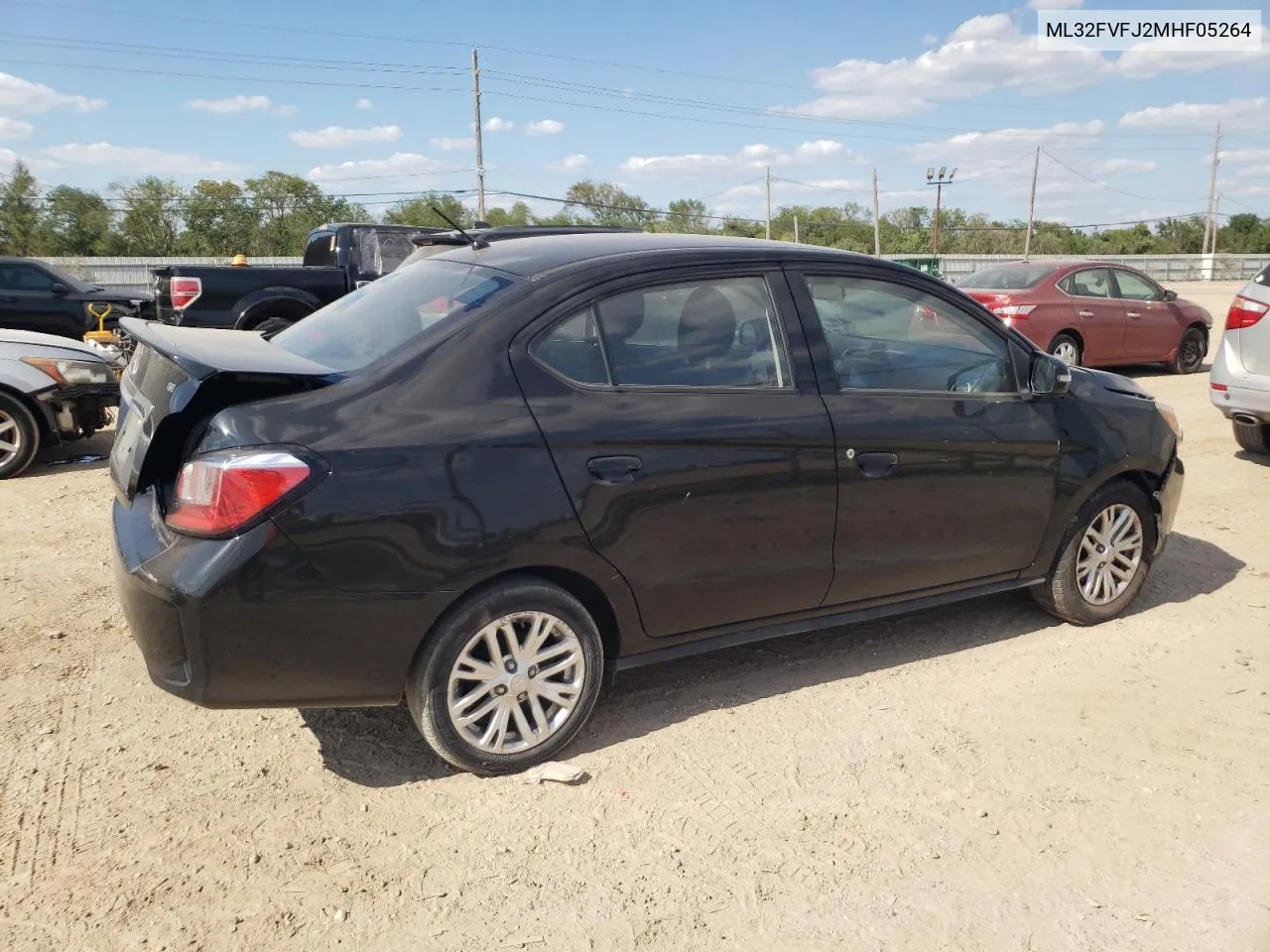 2021 Mitsubishi Mirage G4 Se VIN: ML32FVFJ2MHF05264 Lot: 73720184