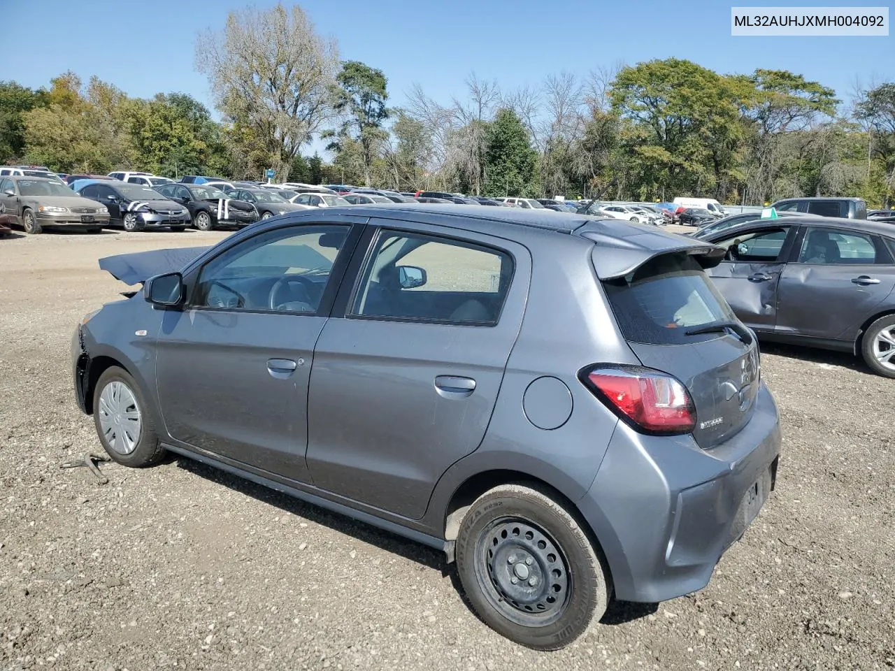 2021 Mitsubishi Mirage Es VIN: ML32AUHJXMH004092 Lot: 75253954