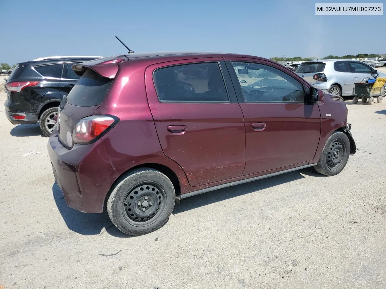 2021 Mitsubishi Mirage Es VIN: ML32AUHJ7MH007273 Lot: 75540614