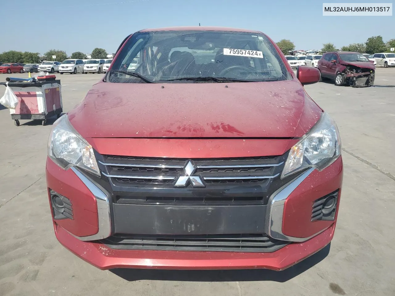 2021 Mitsubishi Mirage Es VIN: ML32AUHJ6MH013517 Lot: 75957424