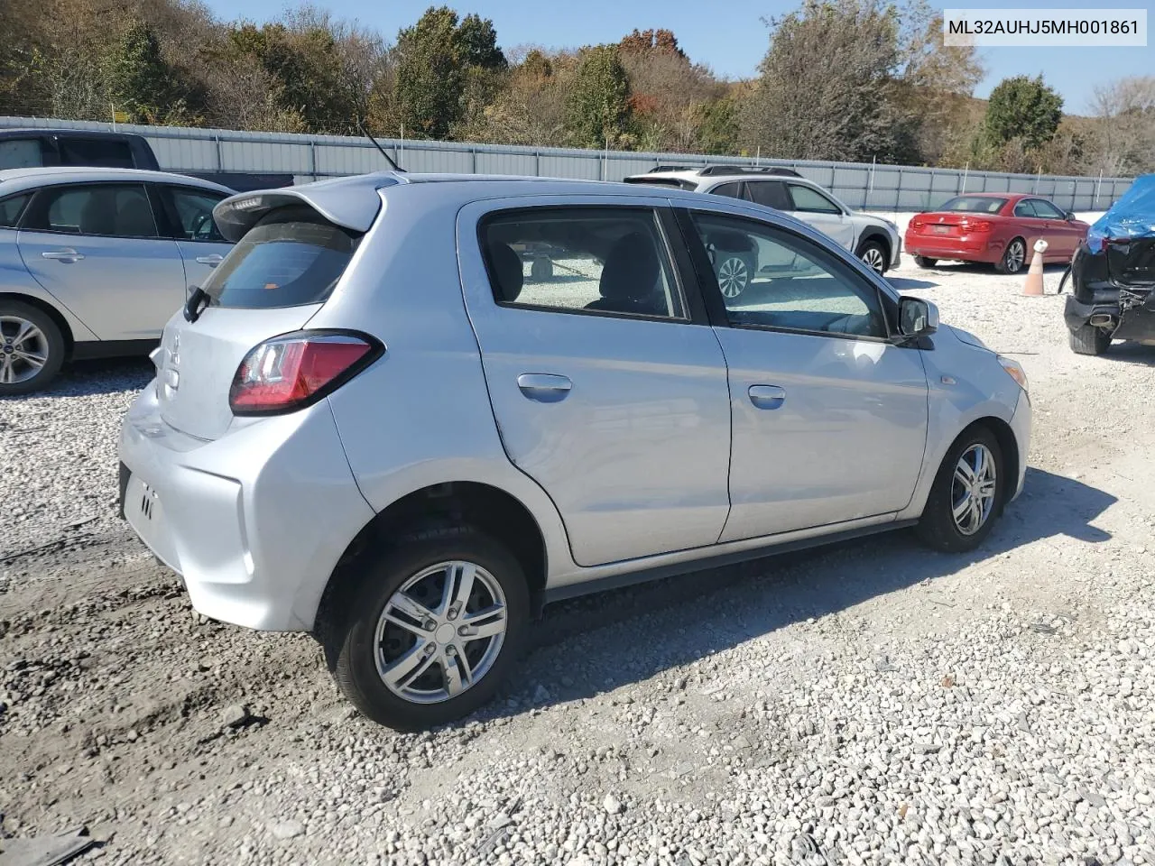 2021 Mitsubishi Mirage Es VIN: ML32AUHJ5MH001861 Lot: 77742744