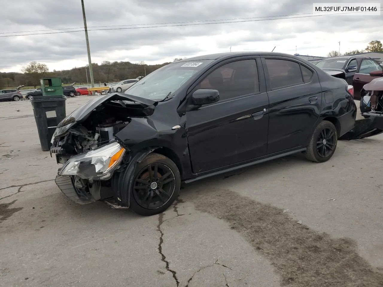 2021 Mitsubishi Mirage G4 Es VIN: ML32FUFJ7MHF01446 Lot: 80851864