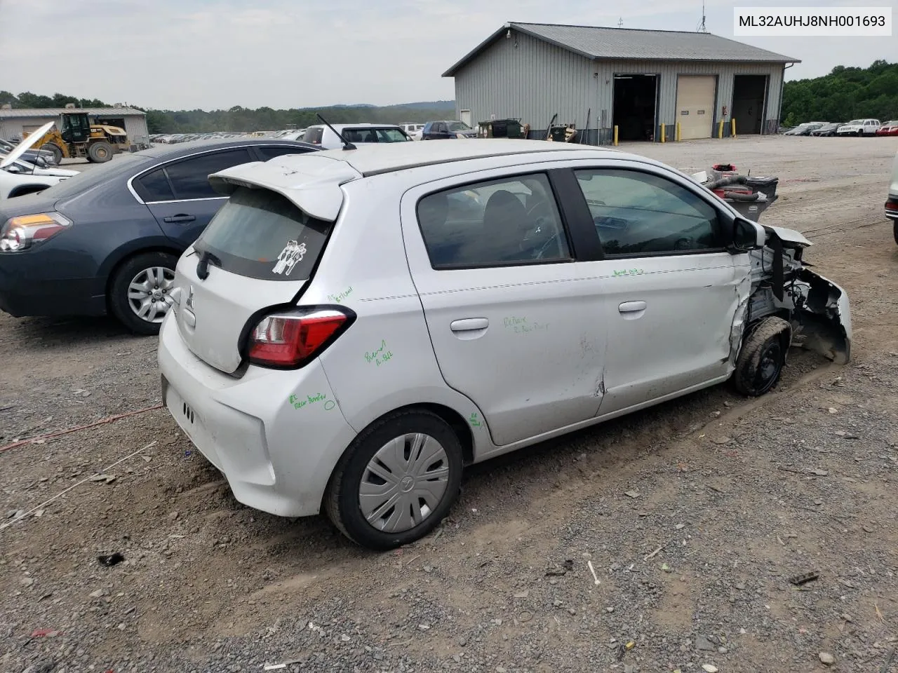 2022 Mitsubishi Mirage Es VIN: ML32AUHJ8NH001693 Lot: 58822364