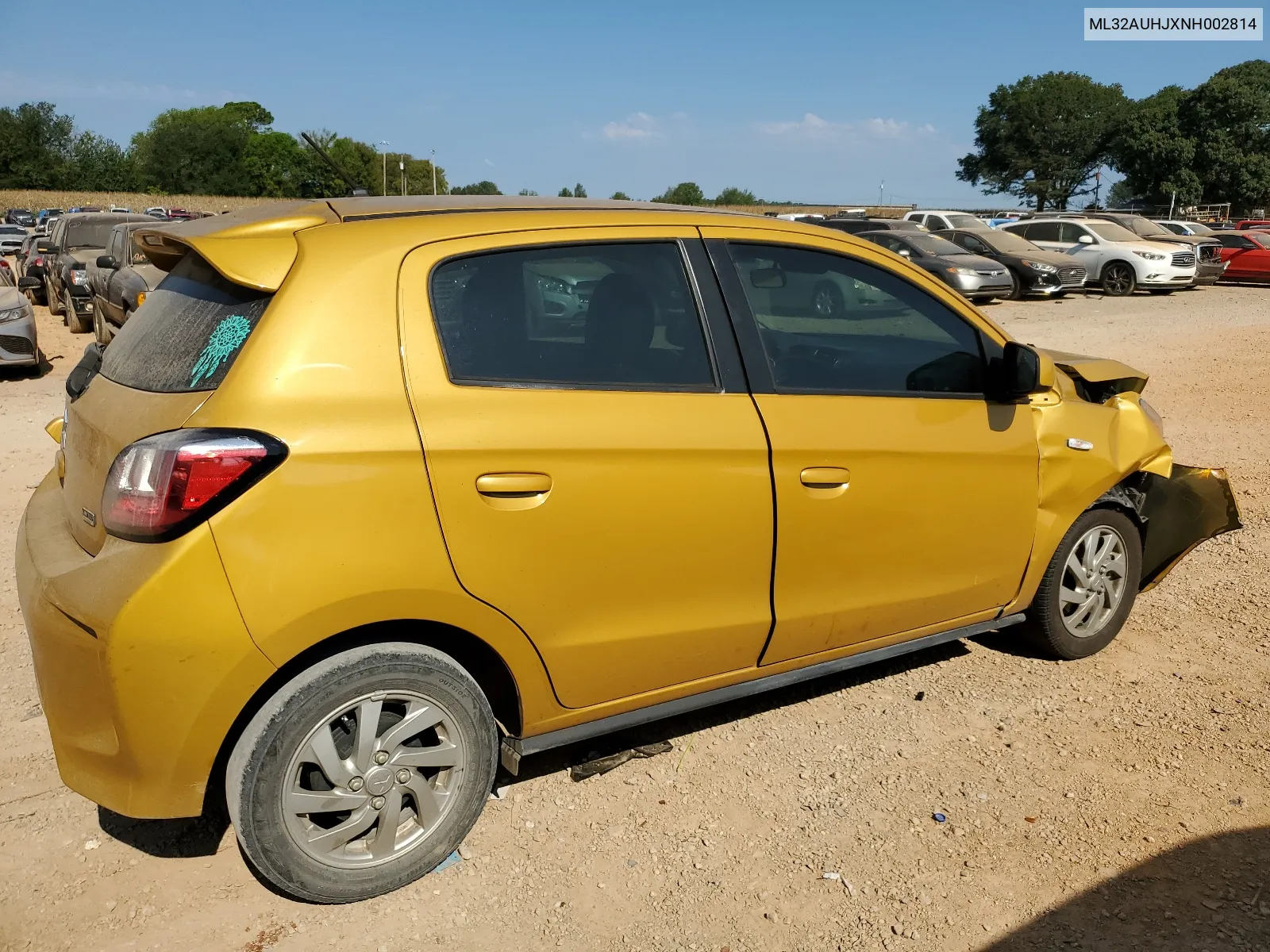 2022 Mitsubishi Mirage Es VIN: ML32AUHJXNH002814 Lot: 67267274