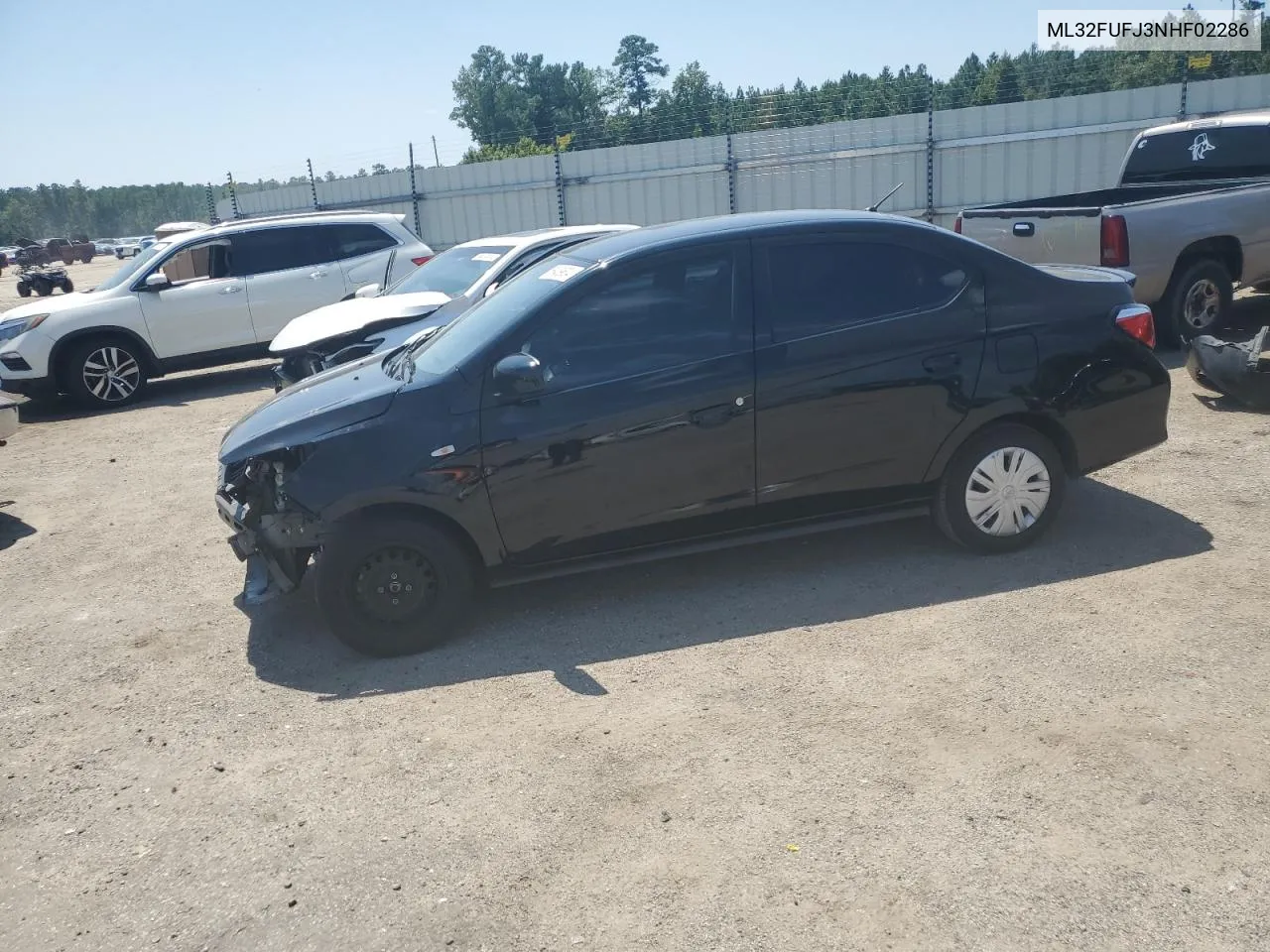 2022 Mitsubishi Mirage G4 Es VIN: ML32FUFJ3NHF02286 Lot: 68439634