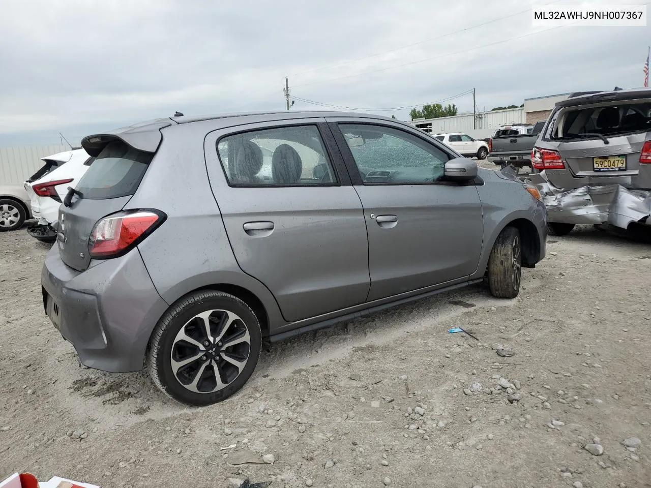 2022 Mitsubishi Mirage Se VIN: ML32AWHJ9NH007367 Lot: 69854874