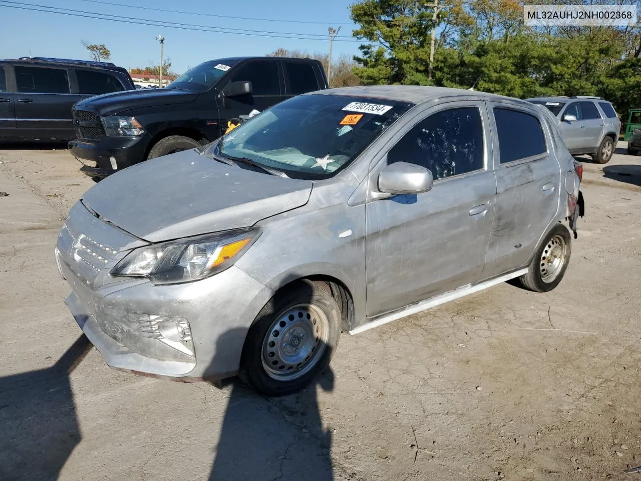 2022 Mitsubishi Mirage Es VIN: ML32AUHJ2NH002368 Lot: 77031534