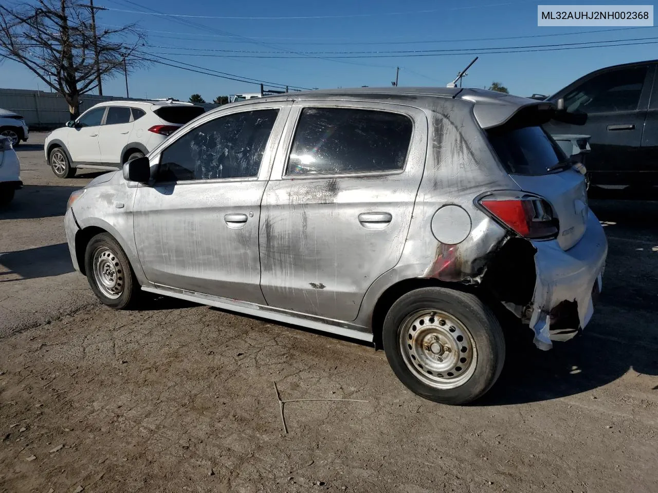 2022 Mitsubishi Mirage Es VIN: ML32AUHJ2NH002368 Lot: 77031534