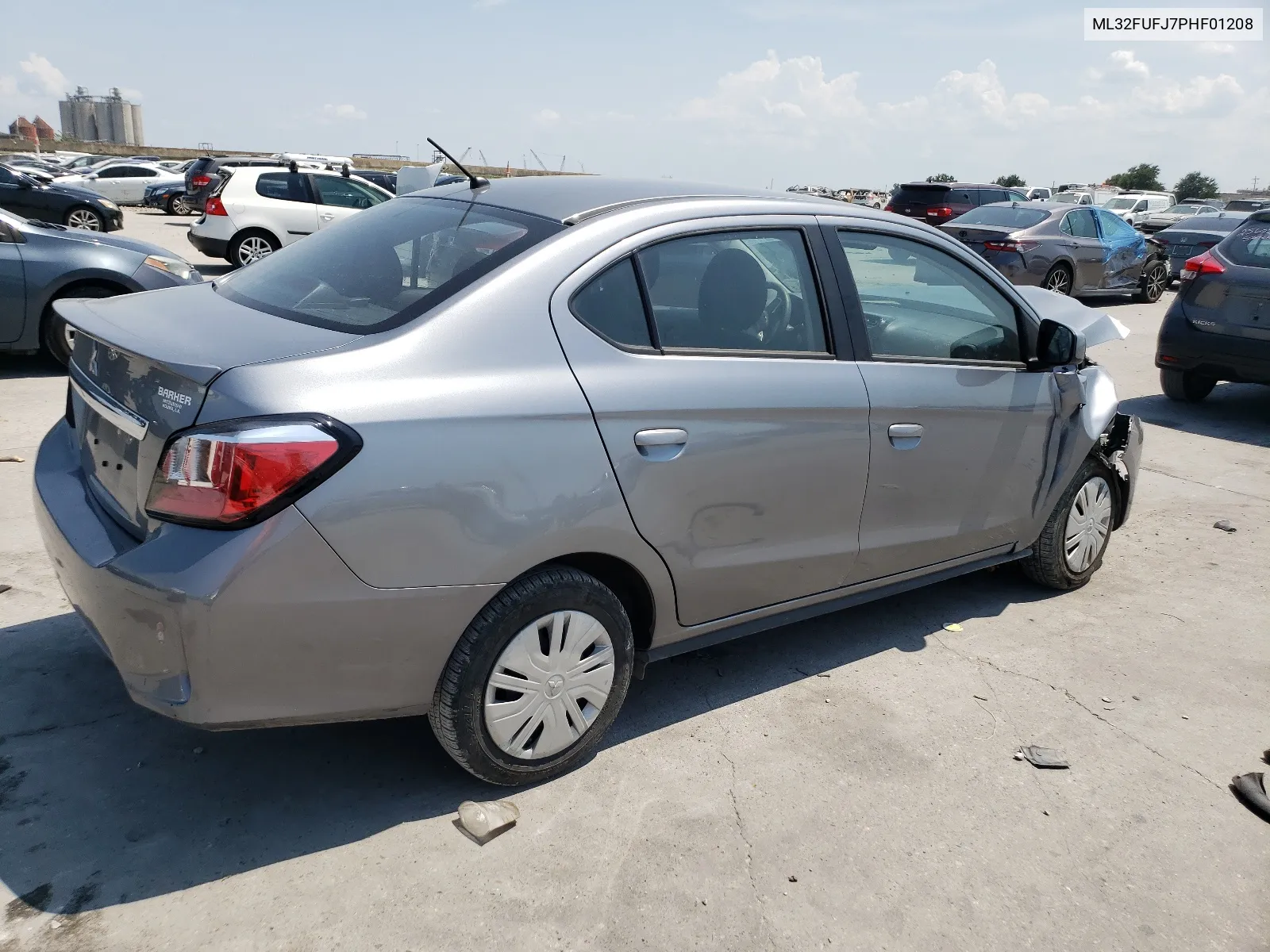 2023 Mitsubishi Mirage G4 Es VIN: ML32FUFJ7PHF01208 Lot: 65586764