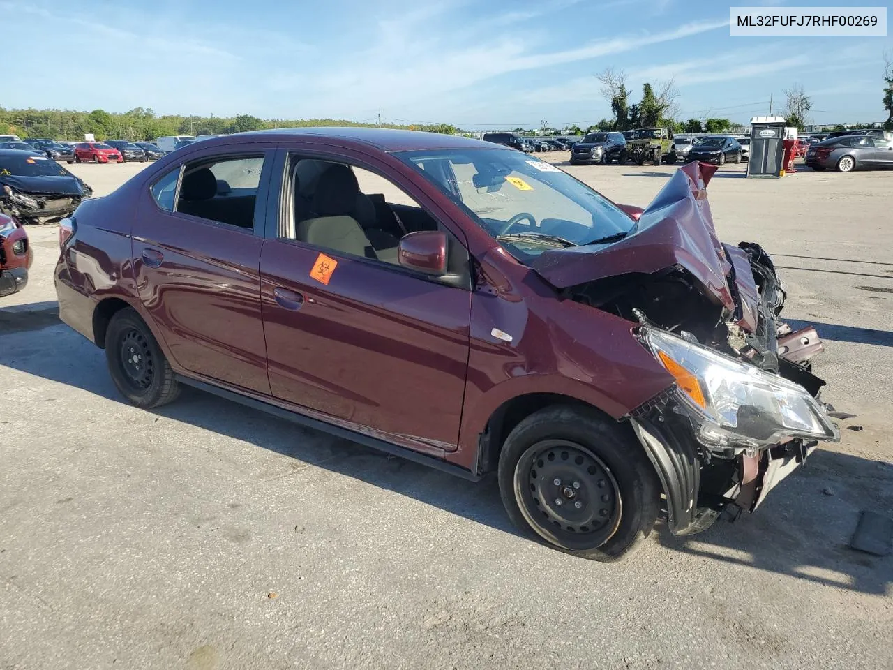 2024 Mitsubishi Mirage G4 Es VIN: ML32FUFJ7RHF00269 Lot: 69081684