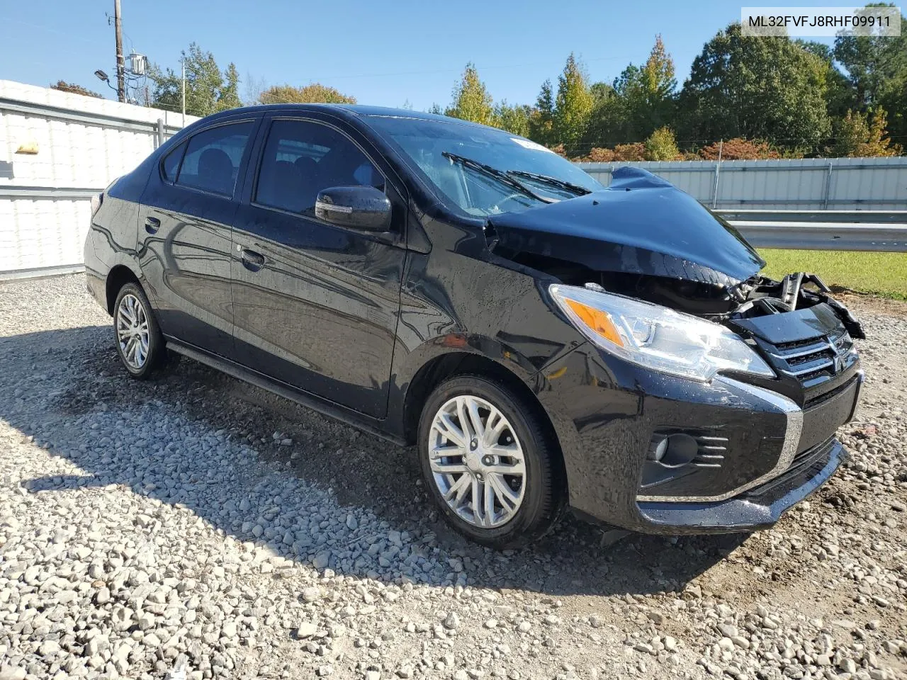 2024 Mitsubishi Mirage G4 Se VIN: ML32FVFJ8RHF09911 Lot: 76930324