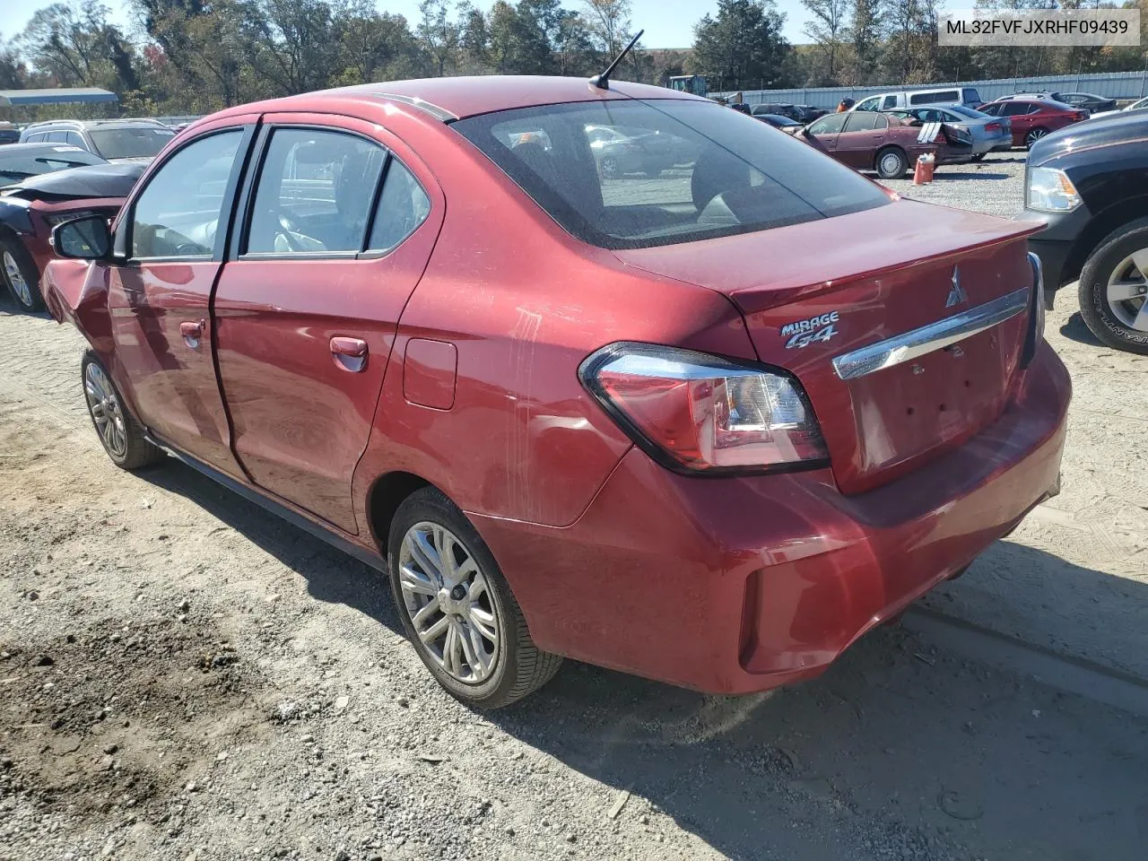 2024 Mitsubishi Mirage G4 Se VIN: ML32FVFJXRHF09439 Lot: 77786344