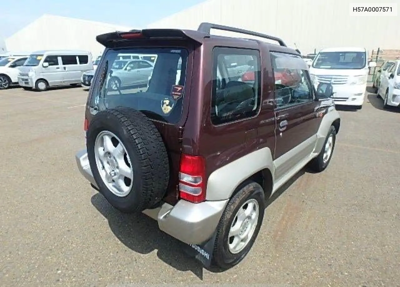 1996 Mitsubishi Pajero VIN: H57A0007571 Lot: 70933434