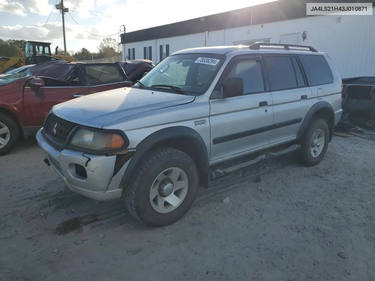 2003 Mitsubishi Montero Sport Es VIN: JA4LS21H43J010871 Lot: 75836294