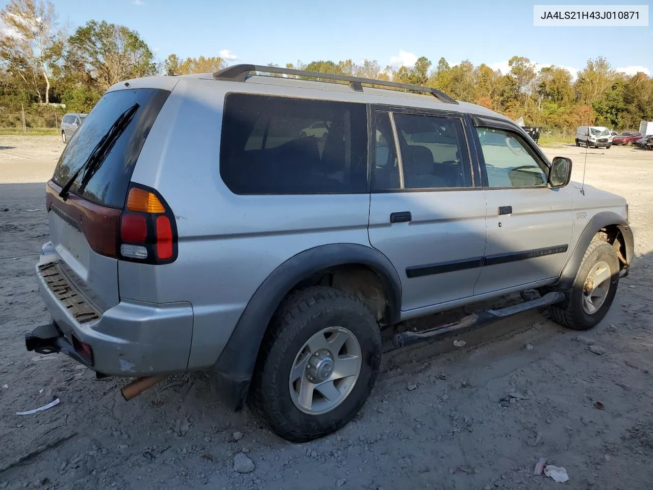 2003 Mitsubishi Montero Sport Es VIN: JA4LS21H43J010871 Lot: 75836294