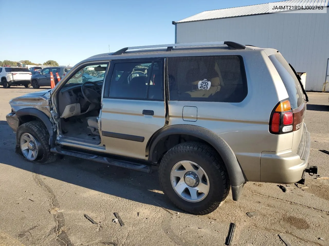 2004 Mitsubishi Montero Sport Es VIN: JA4MT21R04J002763 Lot: 78206204