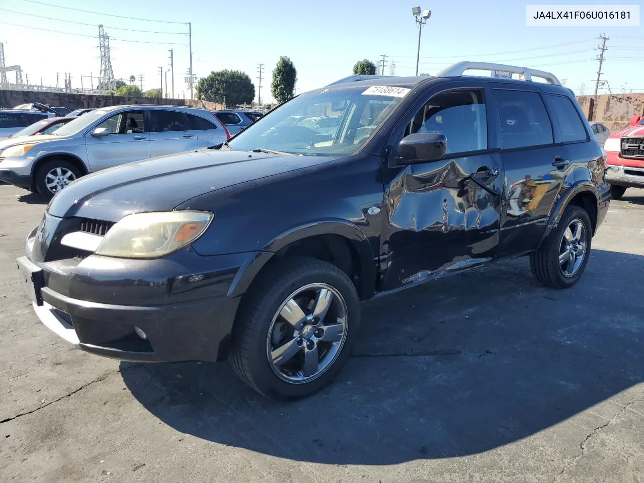 2006 Mitsubishi Outlander Se VIN: JA4LX41F06U016181 Lot: 75138614