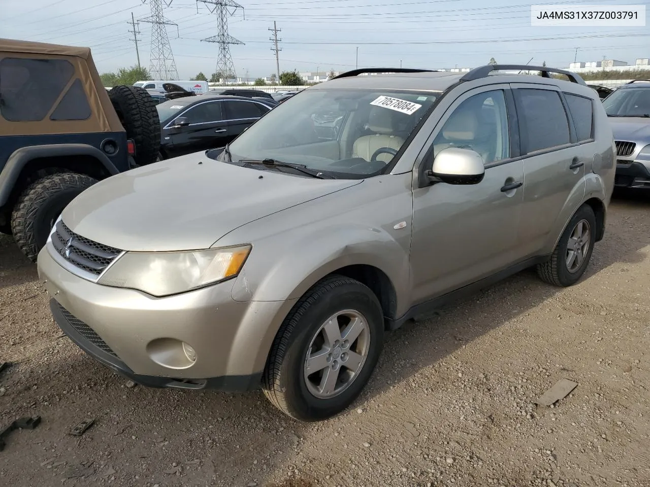 2007 Mitsubishi Outlander Es VIN: JA4MS31X37Z003791 Lot: 70578084