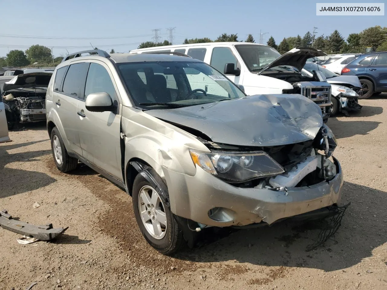 2007 Mitsubishi Outlander Es VIN: JA4MS31X07Z016076 Lot: 70983614