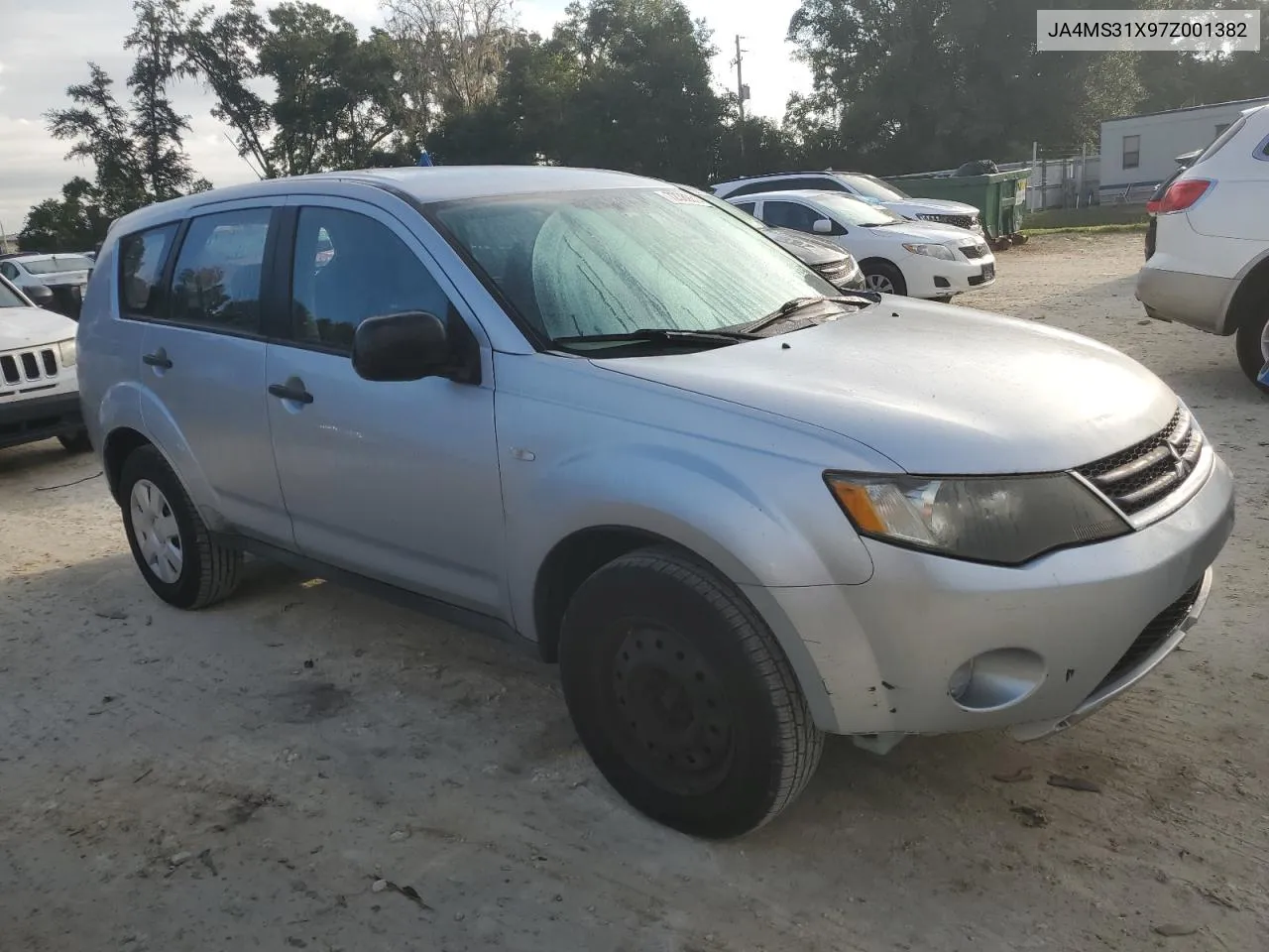 2007 Mitsubishi Outlander Es VIN: JA4MS31X97Z001382 Lot: 72389314