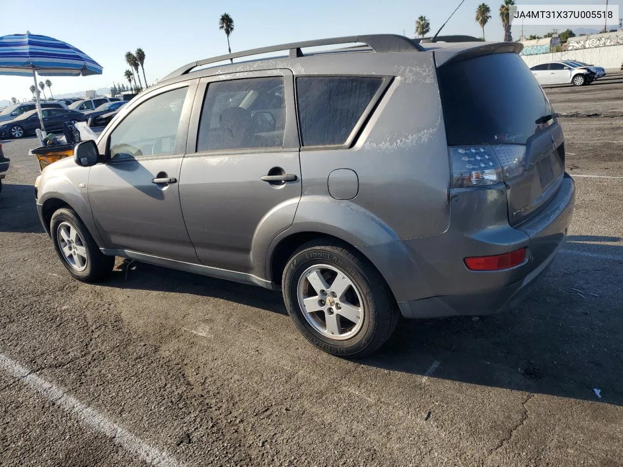 2007 Mitsubishi Outlander Ls VIN: JA4MT31X37U005518 Lot: 73893084