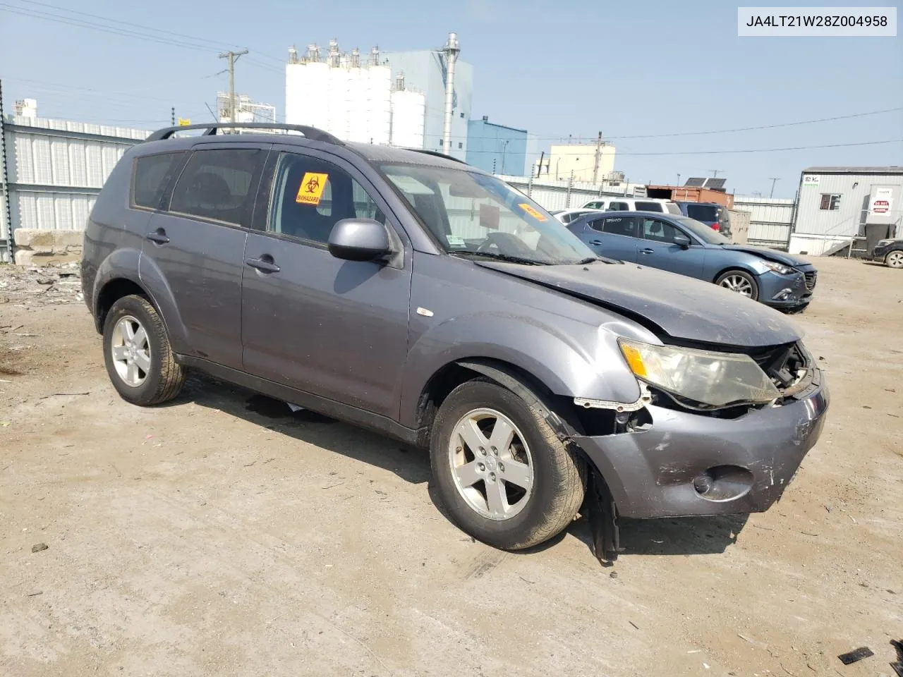 2008 Mitsubishi Outlander Es VIN: JA4LT21W28Z004958 Lot: 70710394