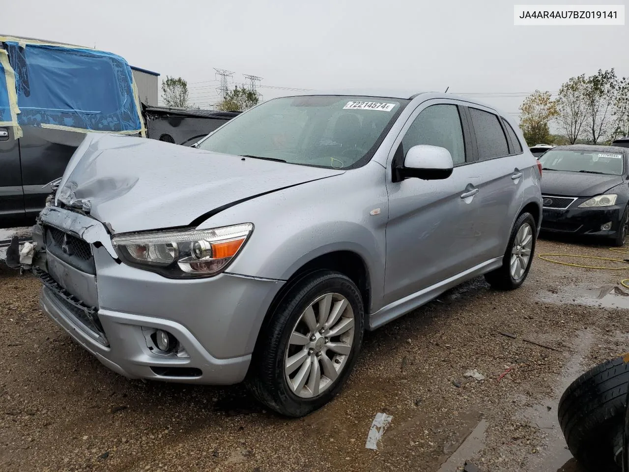 2011 Mitsubishi Outlander Sport Se VIN: JA4AR4AU7BZ019141 Lot: 72214574