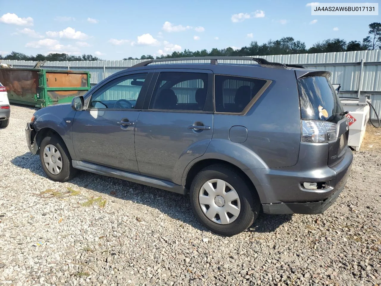 2011 Mitsubishi Outlander Es VIN: JA4AS2AW6BU017131 Lot: 75120894