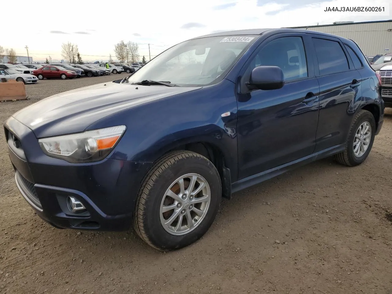 2011 Mitsubishi Rvr Se VIN: JA4AJ3AU6BZ600261 Lot: 75303434