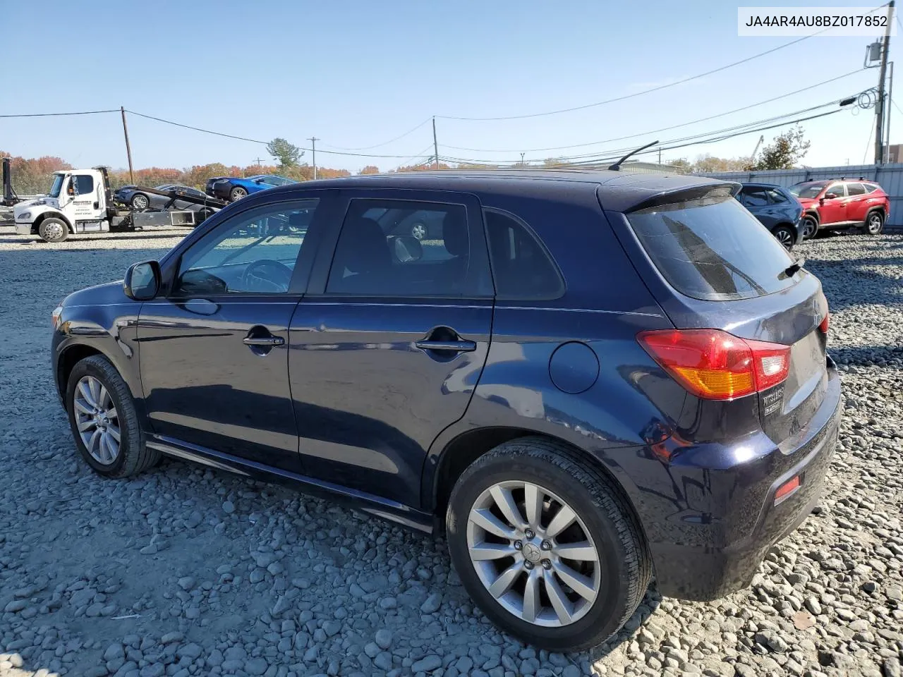 2011 Mitsubishi Outlander Sport Se VIN: JA4AR4AU8BZ017852 Lot: 77916984