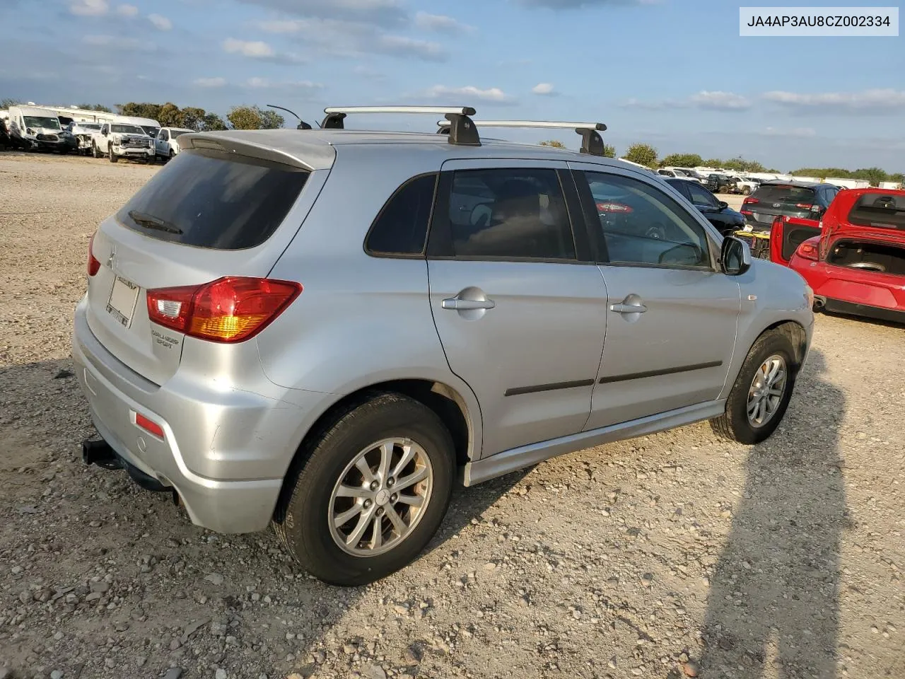 2012 Mitsubishi Outlander Sport Es VIN: JA4AP3AU8CZ002334 Lot: 80306224