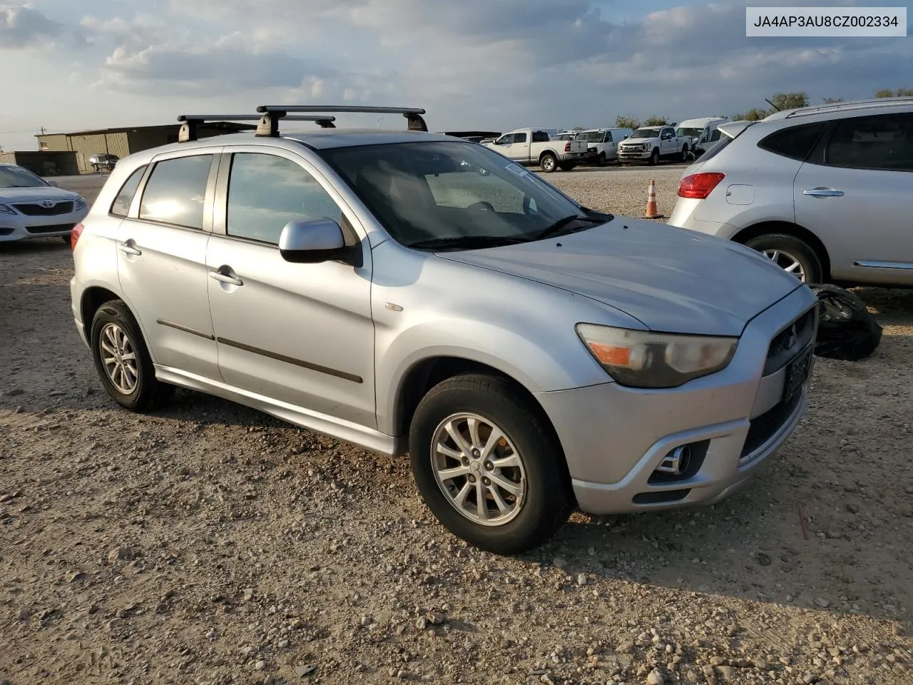 2012 Mitsubishi Outlander Sport Es VIN: JA4AP3AU8CZ002334 Lot: 80306224