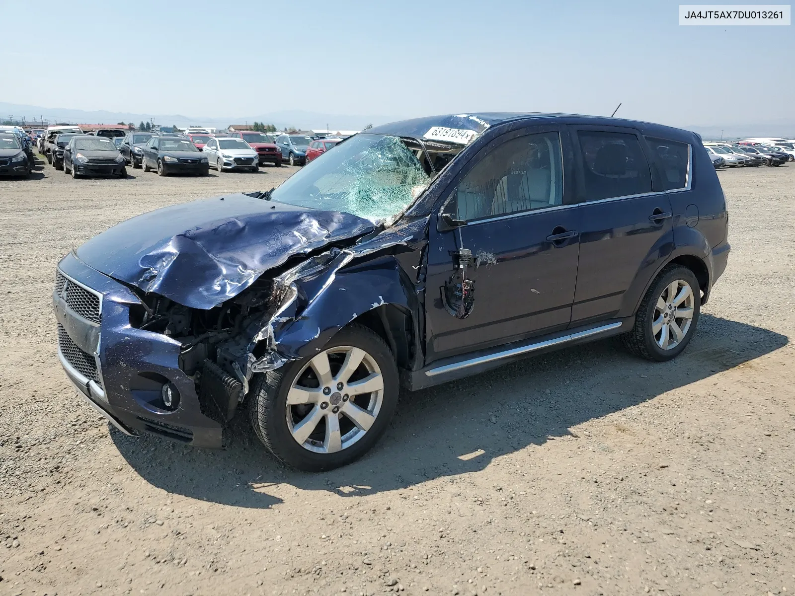 2013 Mitsubishi Outlander Gt VIN: JA4JT5AX7DU013261 Lot: 63191894