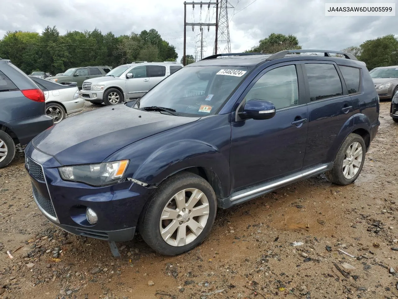 2013 Mitsubishi Outlander Se VIN: JA4AS3AW6DU005599 Lot: 73462424