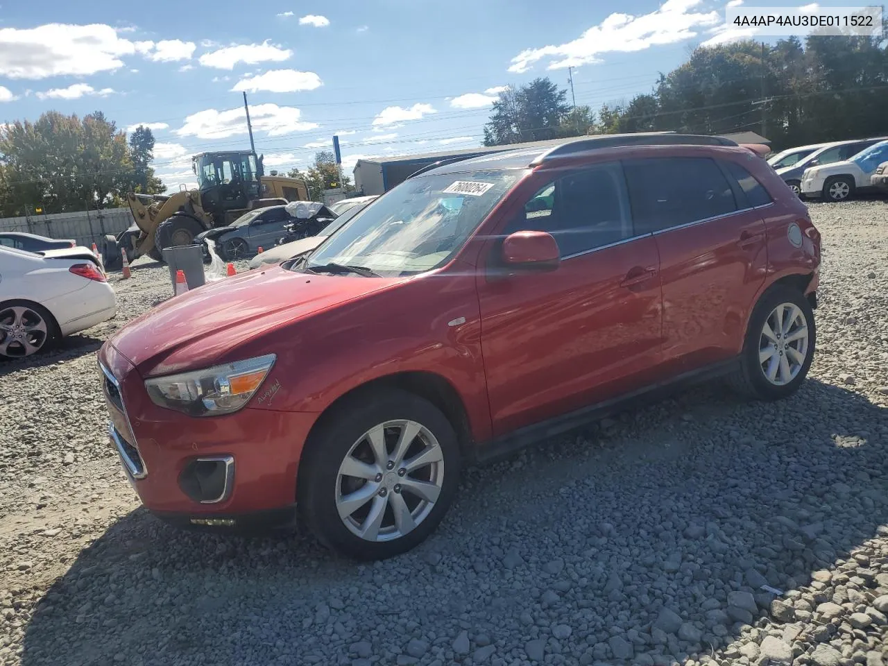 2013 Mitsubishi Outlander Sport Se VIN: 4A4AP4AU3DE011522 Lot: 76080264