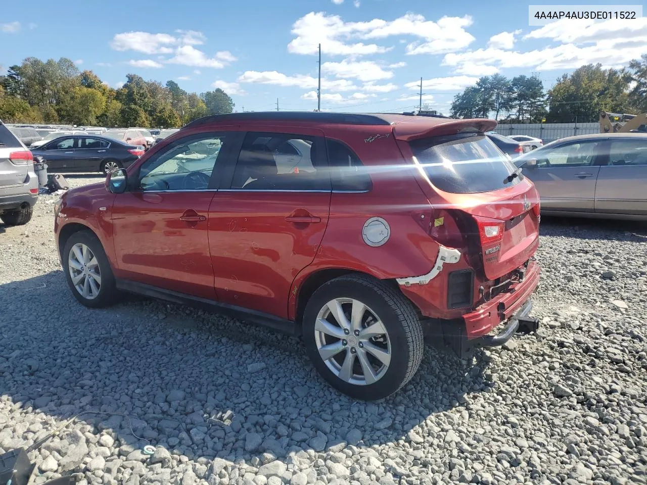 2013 Mitsubishi Outlander Sport Se VIN: 4A4AP4AU3DE011522 Lot: 76080264