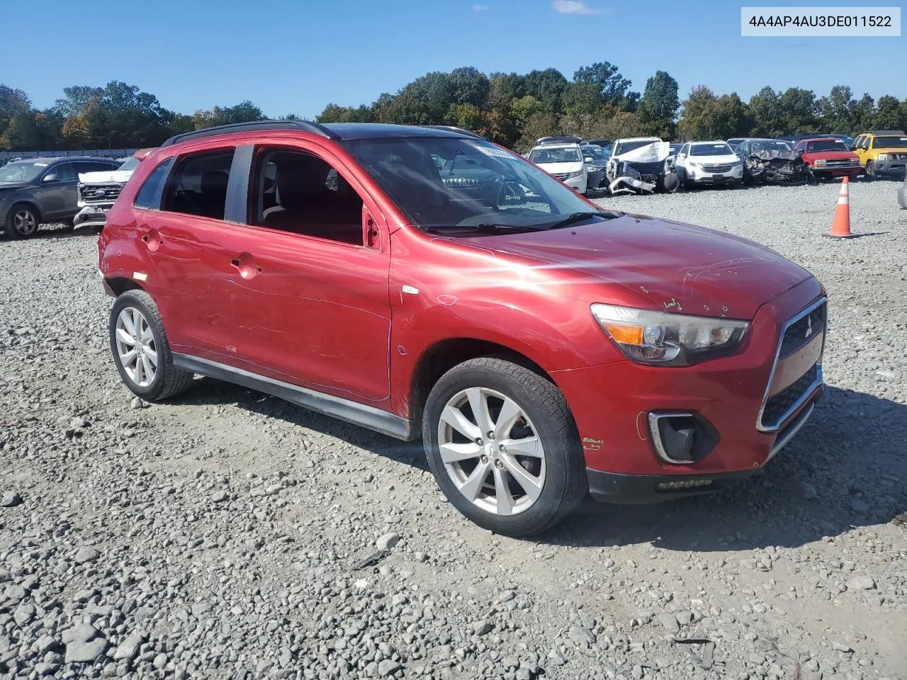 2013 Mitsubishi Outlander Sport Se VIN: 4A4AP4AU3DE011522 Lot: 76080264