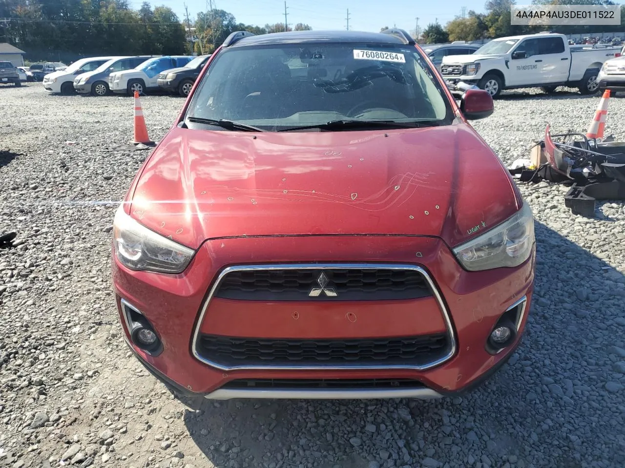 2013 Mitsubishi Outlander Sport Se VIN: 4A4AP4AU3DE011522 Lot: 76080264