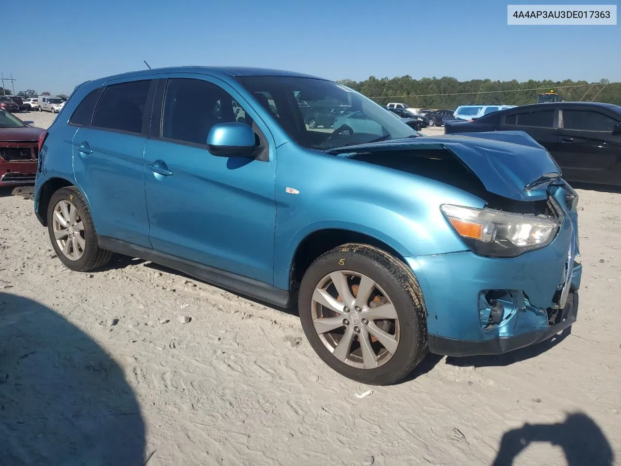 2013 Mitsubishi Outlander Sport Es VIN: 4A4AP3AU3DE017363 Lot: 76484444