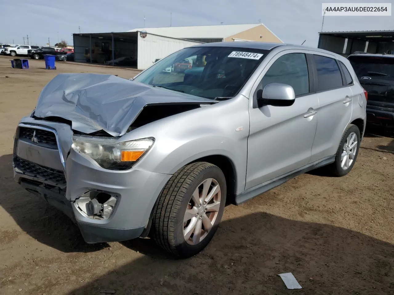 2013 Mitsubishi Outlander Sport Es VIN: 4A4AP3AU6DE022654 Lot: 78948474